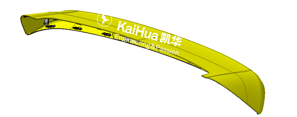 Car spoiler injection mold product